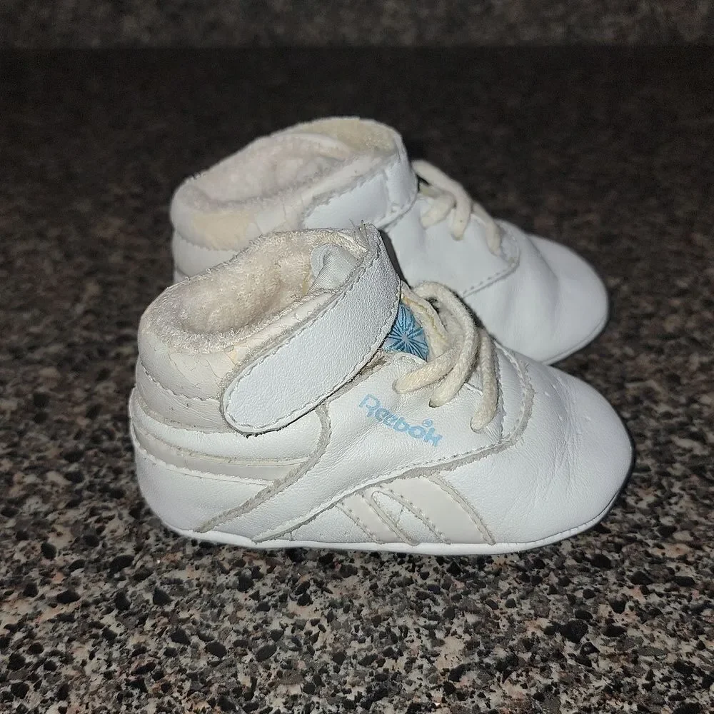 Vintage Reebok High Top Infant Baby Sneaker Reborn Shoes Size 1